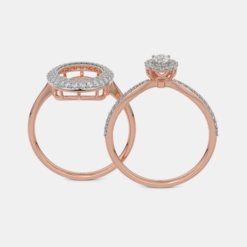 The Aurorae Bridal Ring Set - image 9