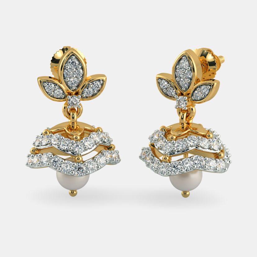Buy Beautiful First Quality Solid AD Stone Jhumka Earing One Gram Gold  Jewellery