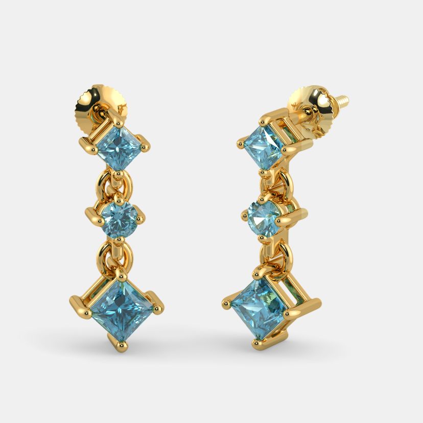 Blue hot sale topaz hoops