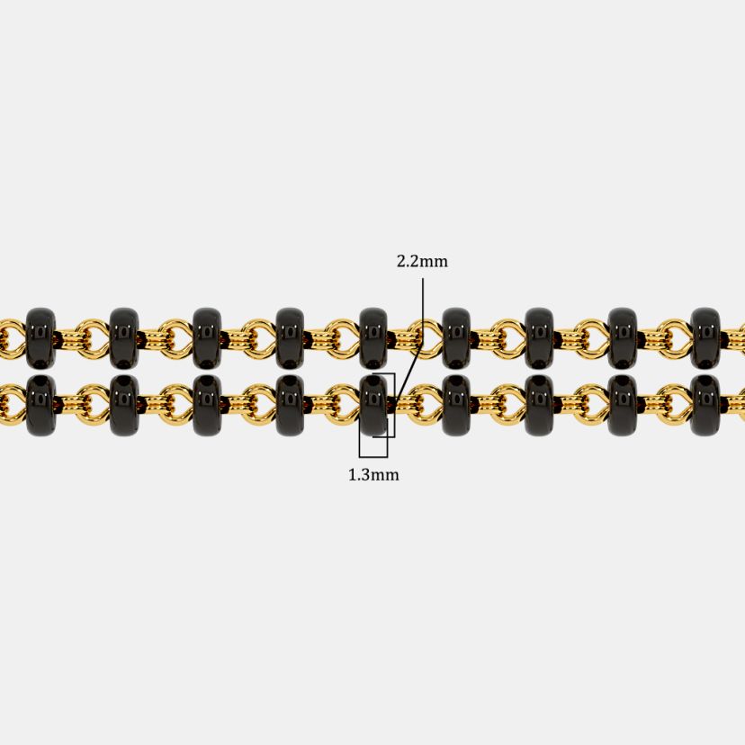 The Microbead Mangalsutra Double Line Open Chain - image 3