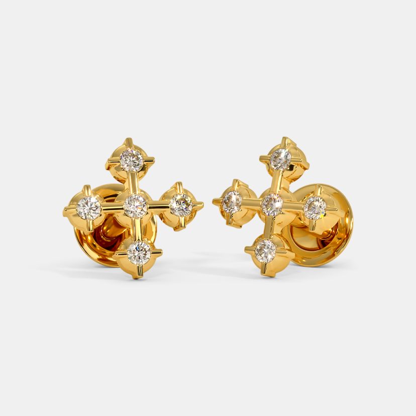 Five stone diamond earrings on sale