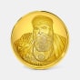2 gram 24 KT Guru Nanak Ji Gold CoinFront