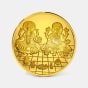 50 gram 24 KT Lakshmi Ganesh Gold CoinFront
