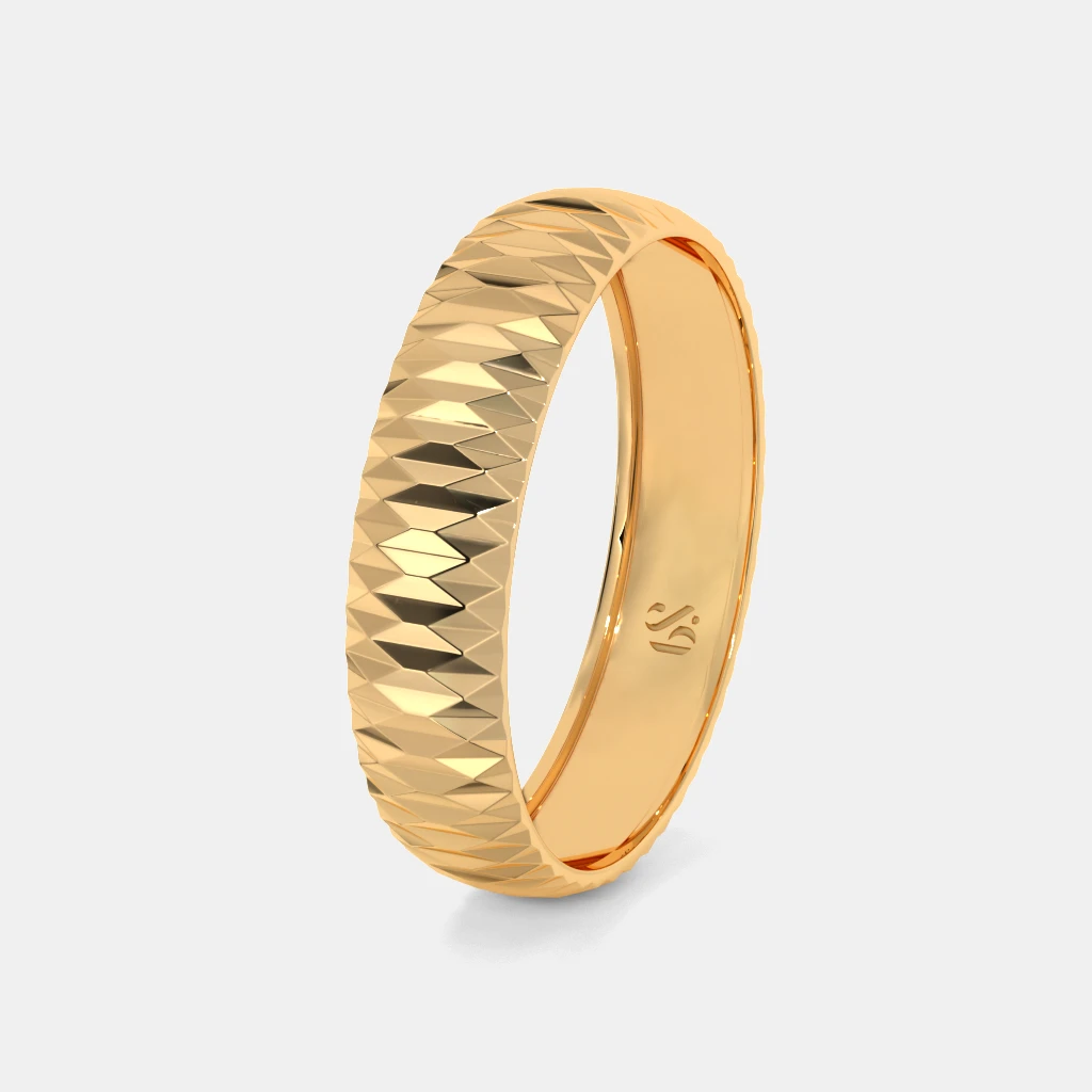 The Tesni Textured Band Ring For Him | BlueStone.com