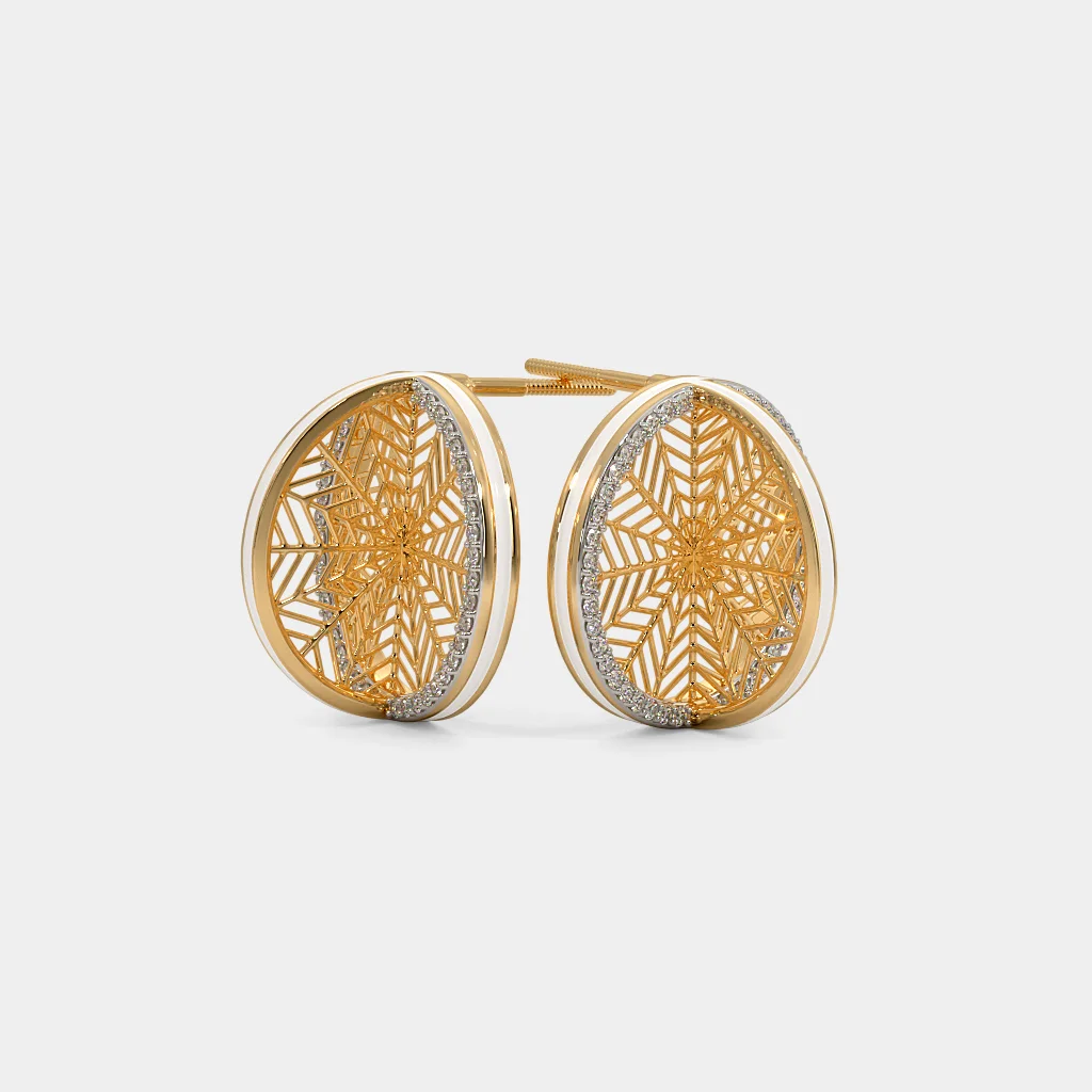Adrian Lewis unicorn サイン付き　ゴールデン The Yvonne Stud Earrings | BlueStone.com