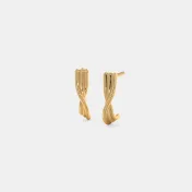 The Torsion J Hoop Earrings - thumb 1