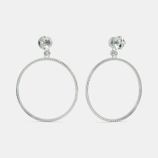 The Meridian Halo Drop Earrings - thumb 8