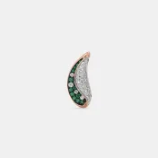 The Whispering Emerald Fold Stud Earrings - thumb 7