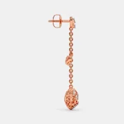 The Rosette Charm Long Drop Earrings - thumb 6