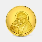 1 gram 24 KT Saibaba Gold Coin - thumb 1