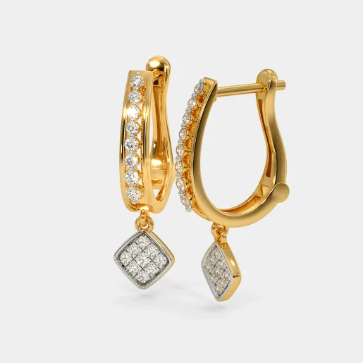 Buy 250+ Diamond Hoops Earrings Designs Online | BlueStone.com - India ...